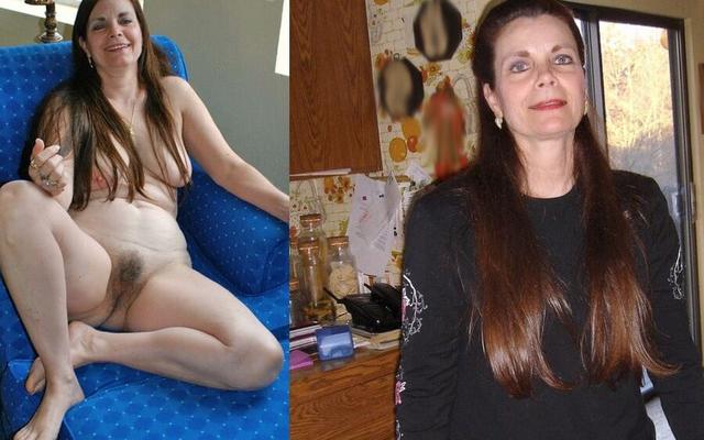 Dressed undressed mature milf !