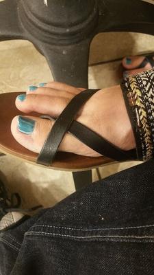 Wife unaware feet