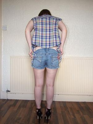 Denim Shorts and heels