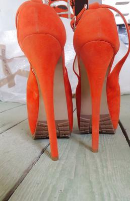 Talons plateforme orange