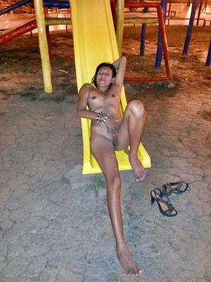 Latina Wife naked in Public