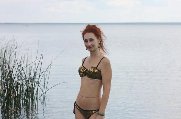 In water of Plescheevo-lake