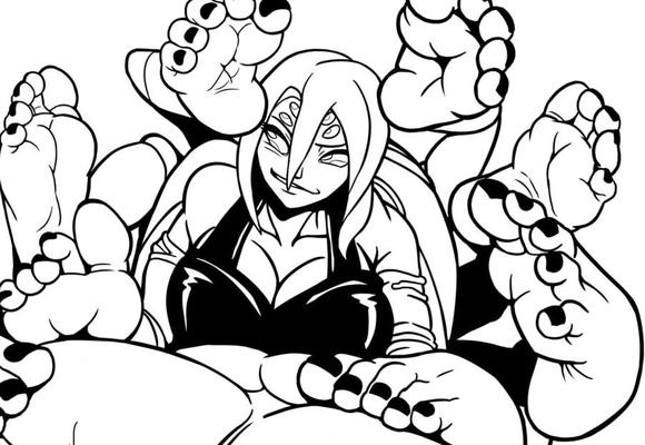 Hentai - Multiple legs and feet