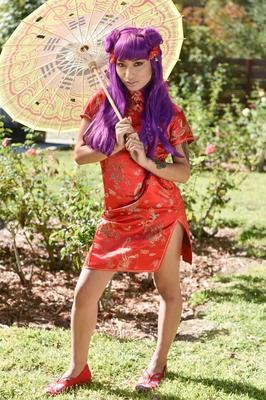 Avery Black - Red Dress Asian Seductress
