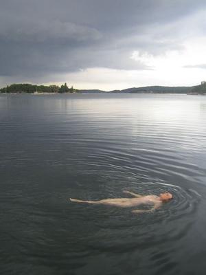 Nude swimming