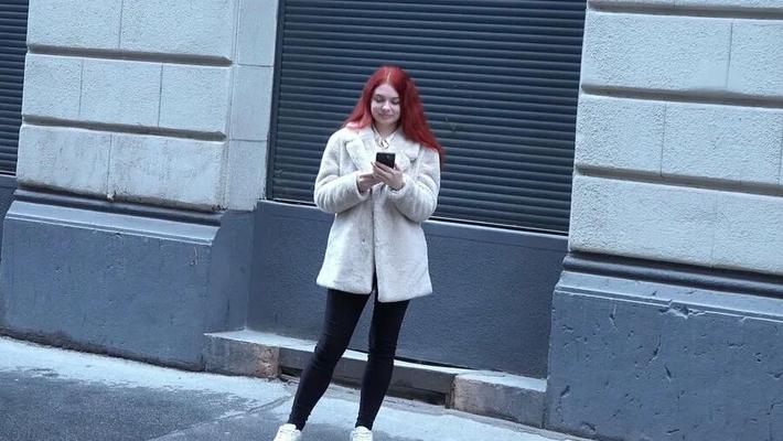 GERMAN SCOUT - Redhead small Teen Miss Olivia at Rough Casti