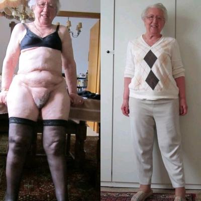 Abuelas vestidas y desvestidas