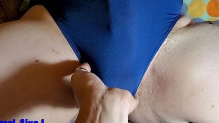 Handjob Big Dick in Spandex One Piece