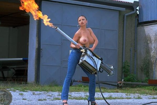Women in Jeans with guns