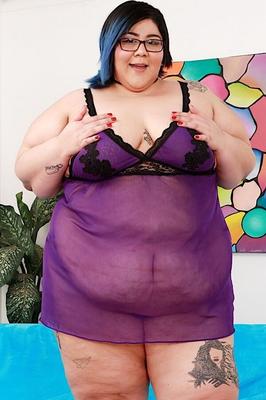 Horny BBW Crystal Blue gets fucked by a skinny guy