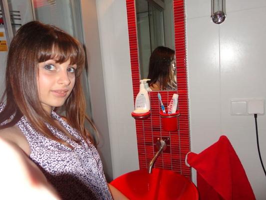 Beautiful brunette princess flashing her good bits
