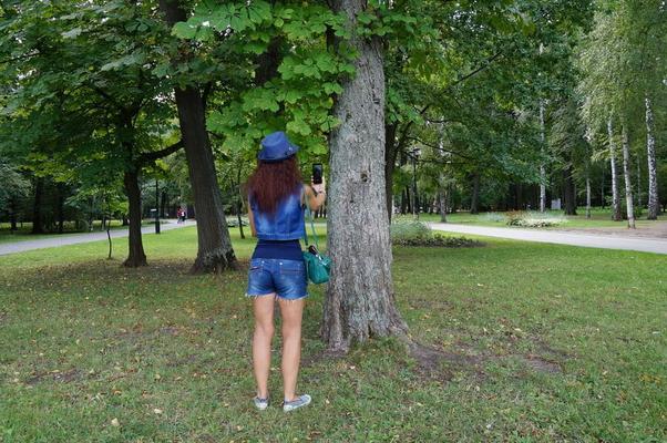 Walking by Ostankino-park, Moscow, Russia
