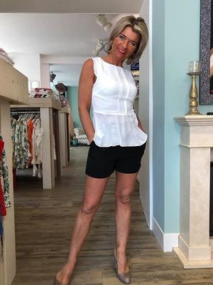 Hot Dutch mature Debby in thight pants