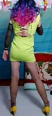 Green dress virtual creampie set