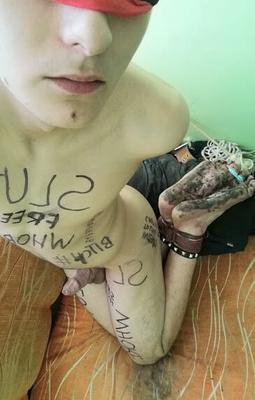Young Whore BDSM Slave. Please humiliate me in comment