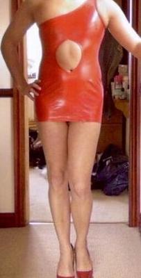 Red PVC Dress