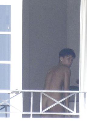 naked on our balcony