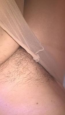 My beautiful hairy wife selfies in pantyhose