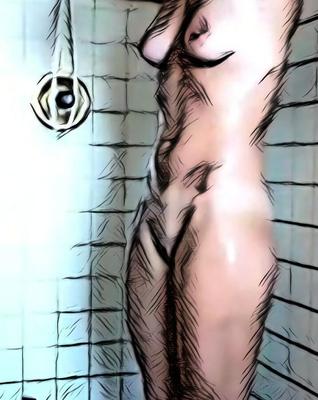 Wife showering