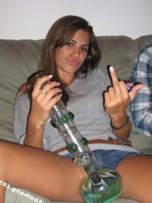 Sexy girls give you the finger