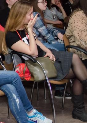 Real Life Pantyhosed Conference Cunt in Pantyhose