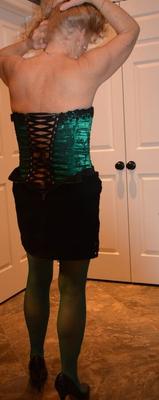 Emerald Green Satin Bustier