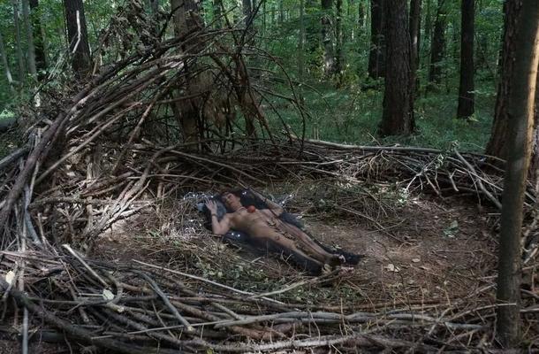In Forest Cradle with Apple