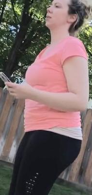 Wife in her gymshark pants with pics of panties she wore!