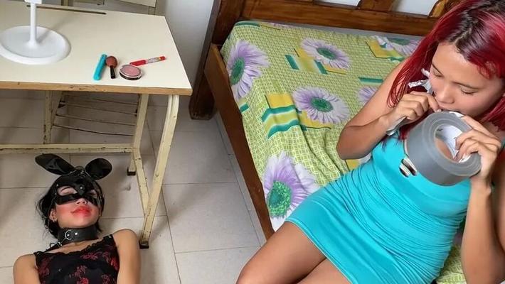 Slave Girl Used As Lesbian Mistress Make-Up Bitch