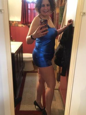 MILF SEXY BLUE DRESS HEELS