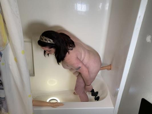 セクシーなぽっちゃり系バスタイムプレイタイムフォトセット