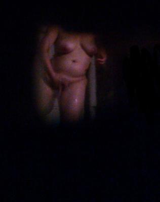 Voyeur Caught Naked Milf in the Shower