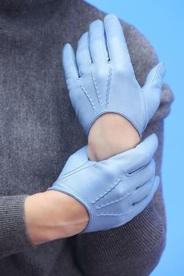 Blue Leather Gloves - by Redbull