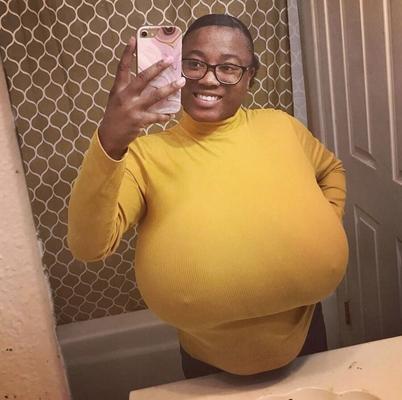 Big huge pretty black tits