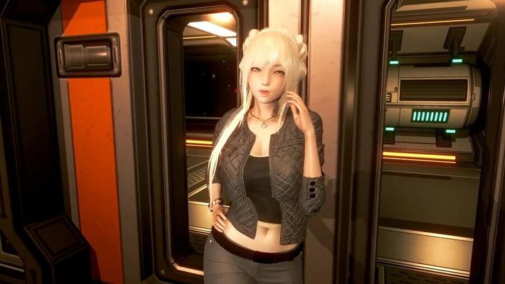 Skinny anime blonde