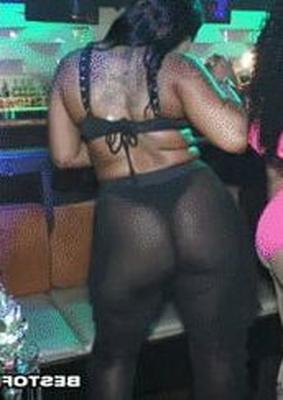 Amazing sexy ass in sheer black pants