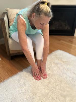 TIGHT White Leggings and Blue Top (Dani D MILF )