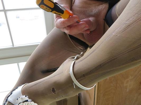 pantyhose in the studio