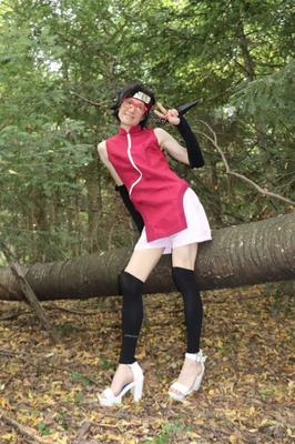 Sarada forest exhibition crossdress cosplay