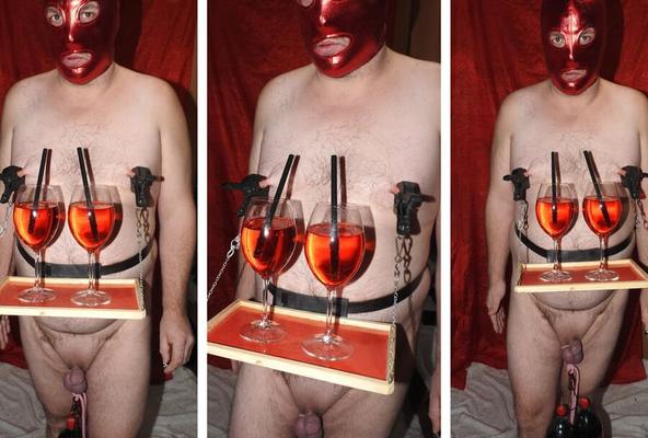 Spritz servi avec un plateau à tétons et du poids dans mes couilles