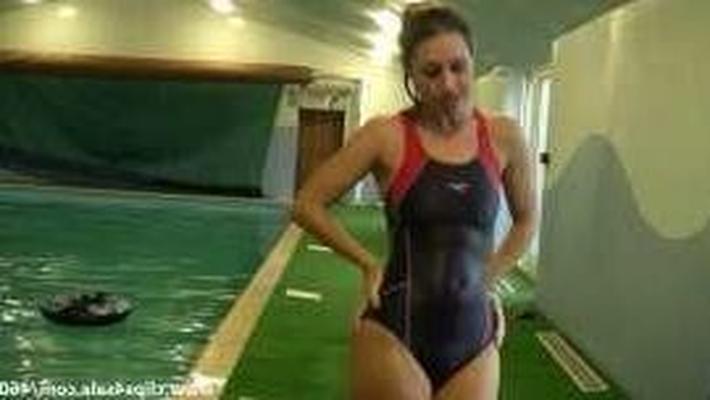Soaking wet swimsuit