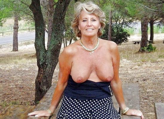 Mature flashing tits .