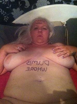 Fat worthless whore