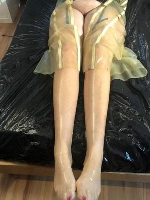 Transparent Latex Masturbation