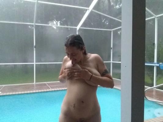 Girl Naked in the Rain