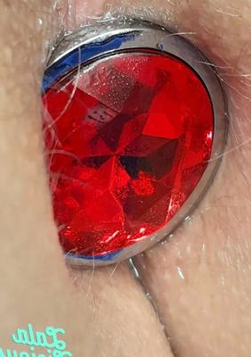 Ruby Red butt plug and some new lingerie