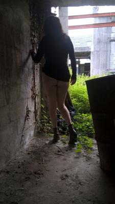 Hairy Wife In Abandoned Place