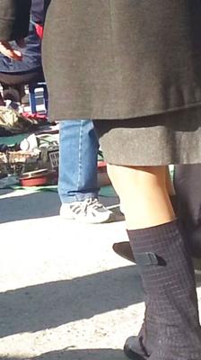 Mature gray skirt