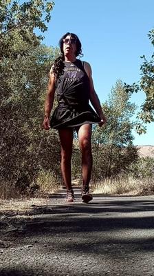Lexiee on the green way whering nylons
