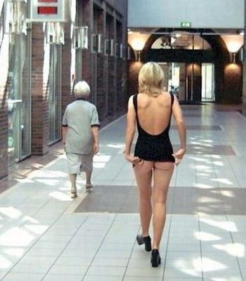 Showing ass